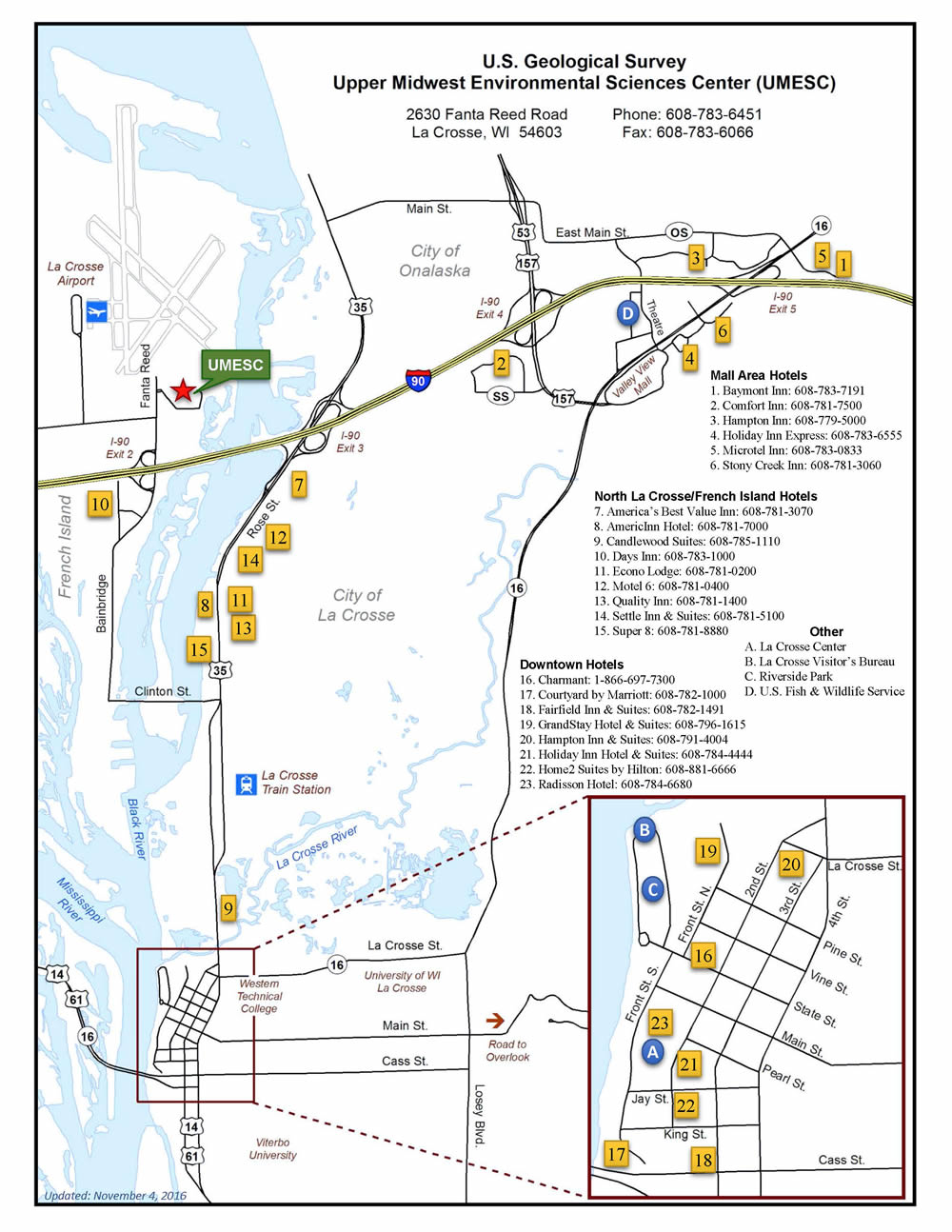 Map to UMESC